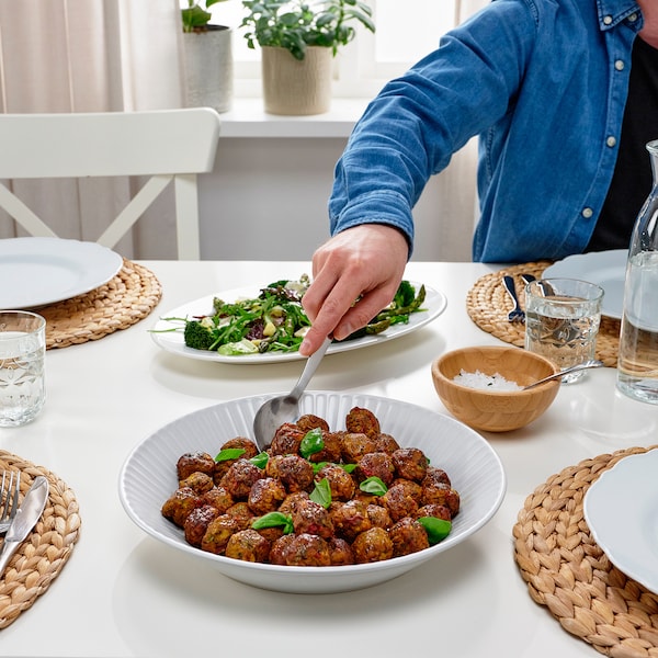IKEA STRIMMIG serving plate, 11 in White, Ikea Ireland | 9706IWHLB