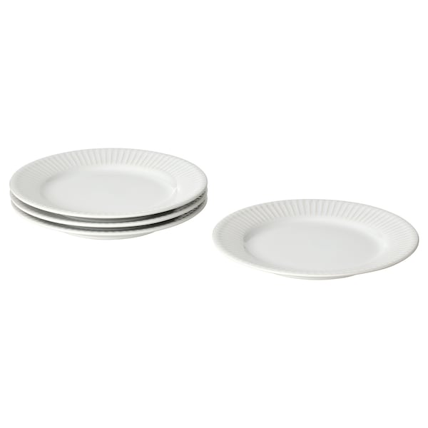 IKEA STRIMMIG side plate, 8 in, 4 pack White, Ikea Ireland | 3415HXGBV
