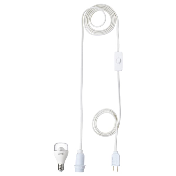 IKEA STRÅLA Cord set with LED bulb, white, Ikea Ireland | 1246FDHSA