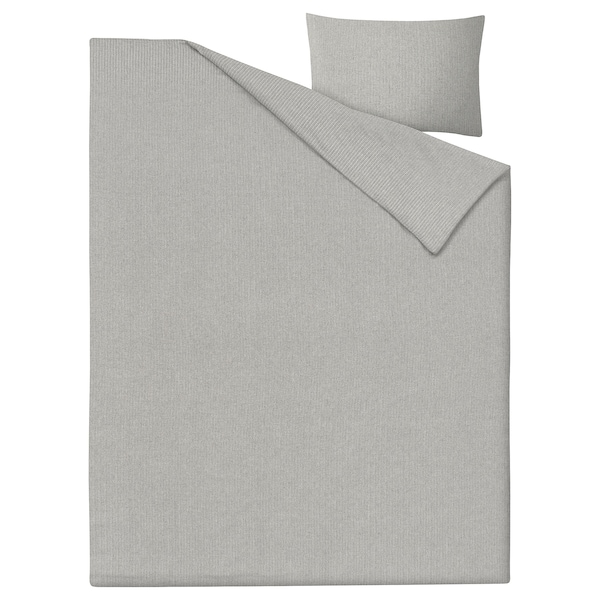 IKEA STRUTBRÄKEN duvet cover and pillowcase(s), Twin Gray, Ikea Ireland | 2568RXEIG