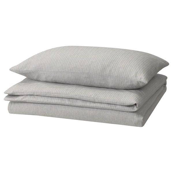 IKEA STRUTBRÄKEN duvet cover and pillowcase(s), Twin Gray, Ikea Ireland | 2568RXEIG