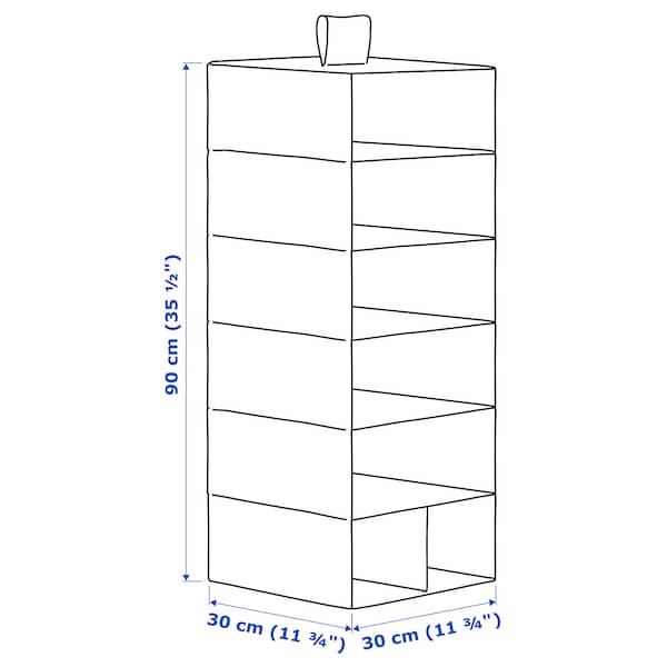 IKEA STUK storage with 7 compartments, white/gray, 11 ¾x11 ¾x35 ½ in, Ikea Ireland | 7183CSJYF