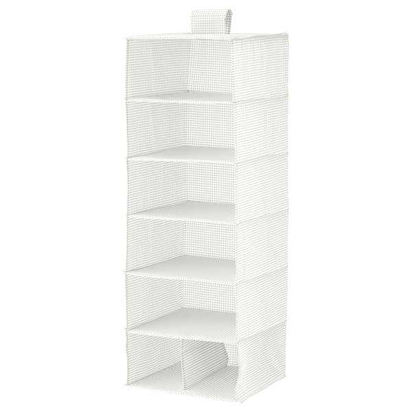 IKEA STUK storage with 7 compartments, white/gray, 11 ¾x11 ¾x35 ½ in, Ikea Ireland | 7183CSJYF