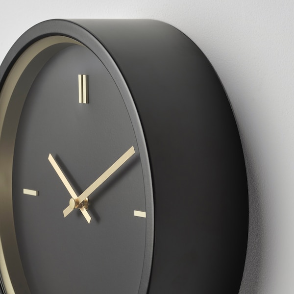IKEA STURSK wall clock, black, 10 ¼ in, Ikea Ireland | 9264YZXRP