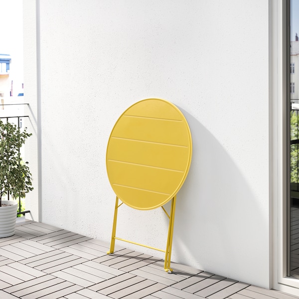 IKEA SUNDSÖ table, outdoor, 25 5/8 in Yellow, Ikea Ireland | 0832XPADS