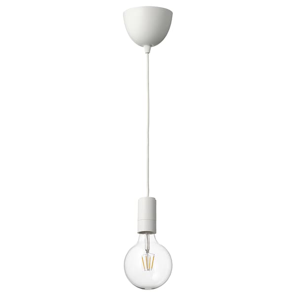 IKEA SUNNEBY / LUNNOM pendant lamp with LED bulb White / Clear Glass, Ikea Ireland | 6817XQOVL