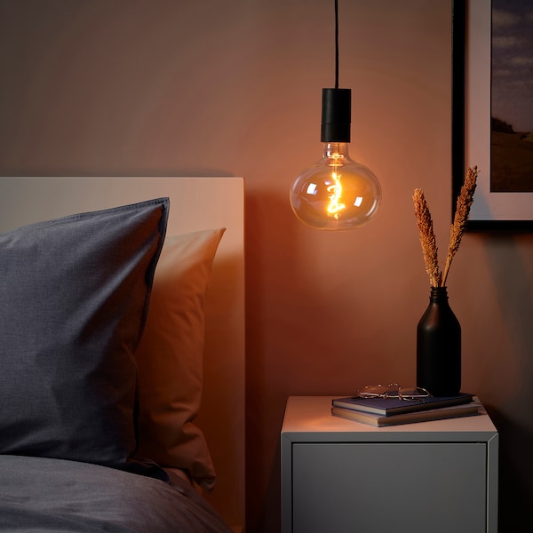 IKEA SUNNEBY / MOLNART pendant lamp with LED bulb Black / Ellipse Shaped Multicolor, Ikea Ireland | 1736SEOYP