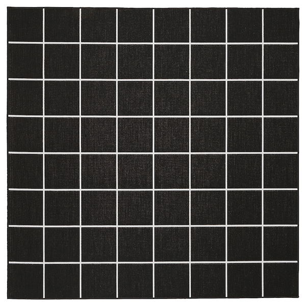 IKEA SVALLERUP rug flatwoven, in/outdoor, black/white, 6\'7 inx6\'7 in, Ikea Ireland | 6718KTFAX