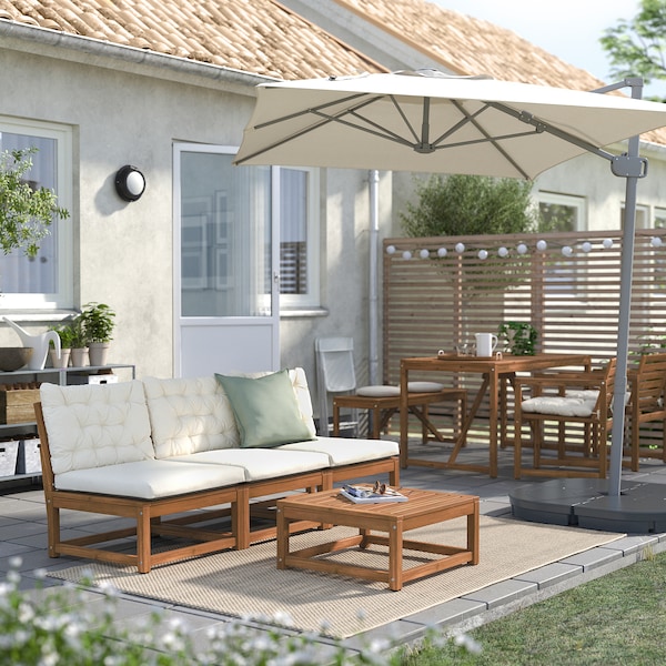 IKEA SVALÖN umbrella canopy, 118 1/8x78 3/4 in Light Grey / Beige, Ikea Ireland | 8601FTXWH