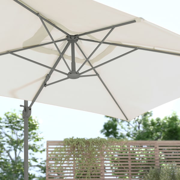 IKEA SVALÖN umbrella, hanging, 118 1/8x78 3/4 in Light Grey / Beige, Ikea Ireland | 0437SRLHE