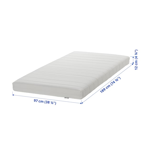 IKEA ÅSVANG foam mattress, Twin Medium Firm / White, Ikea Ireland | 5294FGSRL