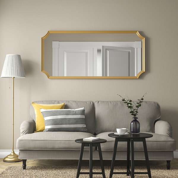 IKEA SVANSELE mirror, gold, 28 3/4x62 1/4 in, Ikea Ireland | 8251TJKPR