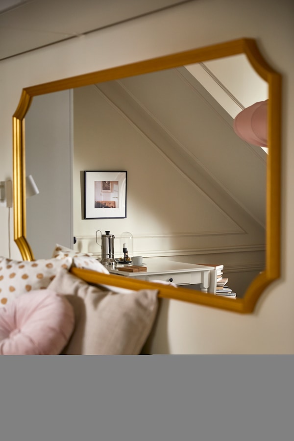 IKEA SVANSELE mirror, gold, 28 3/4x62 1/4 in, Ikea Ireland | 8251TJKPR
