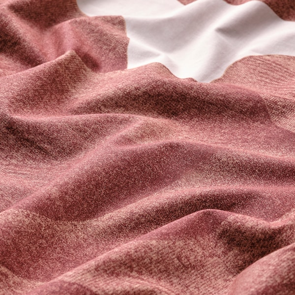 IKEA SVARTKLINT duvet cover and pillowcase(s), Full/Queen (Double/Queen) Light Pink / Dark Pink, Ikea Ireland | 6513MIOAU