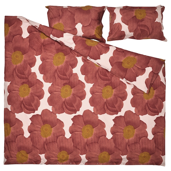 IKEA SVARTKLINT duvet cover and pillowcase(s), King Light Pink / Dark Pink, Ikea Ireland | 2476JRYKX