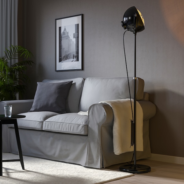 IKEA SVARTNORA floor lamp with LED bulb, black, Ikea Ireland | 4872IBZDW