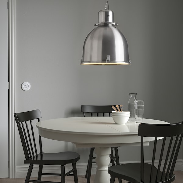 IKEA SVARTNORA pendant lamp, 15 in Stainless Steel Effect, Ikea Ireland | 3718BZROW
