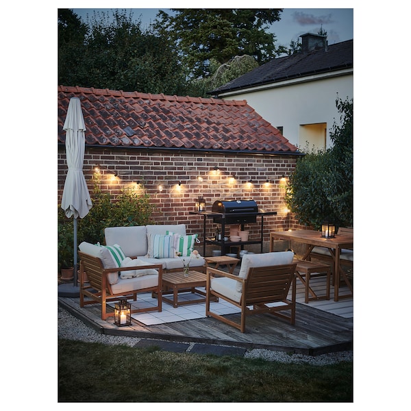 IKEA SVARTRÅ LED lighting chain with 20 bulbs, black/outdoor, Ikea Ireland | 5827ZYDFH