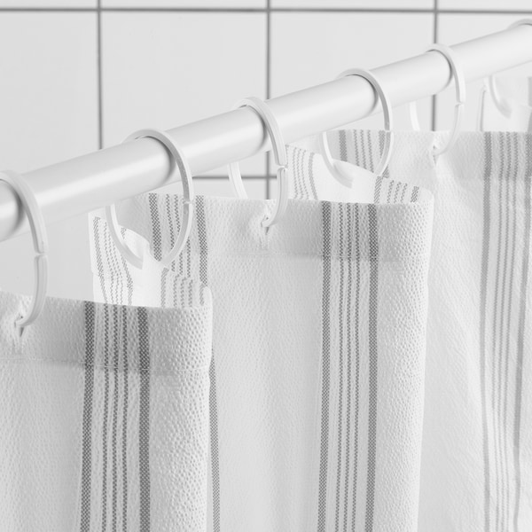 IKEA SVARTSTARR shower curtain, 71x71 in White / Gray, Ikea Ireland | 4638EPZRQ