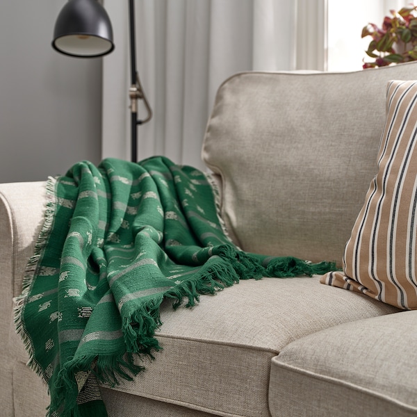 IKEA SVINROT throw, dark green, 51x67 in, Ikea Ireland | 5490NWPMX
