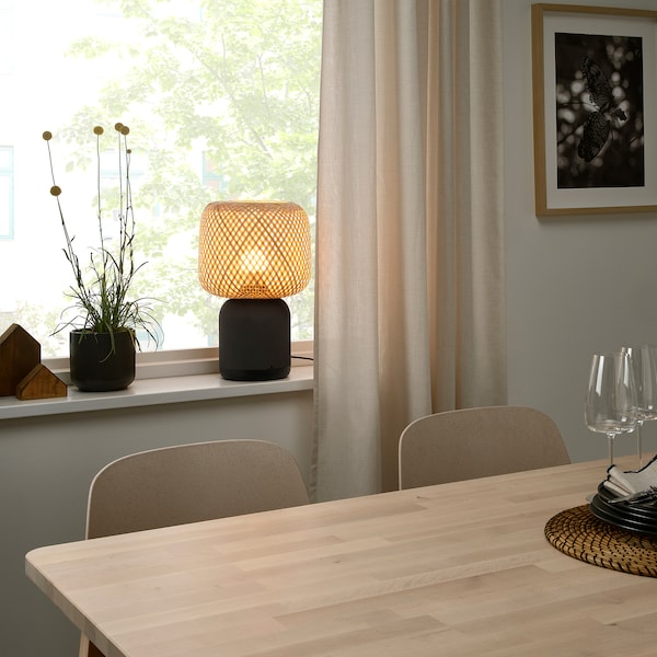 IKEA SYMFONISK Sonos speaker lamp w bamboo shade, Ikea Ireland | 8095EGUSW