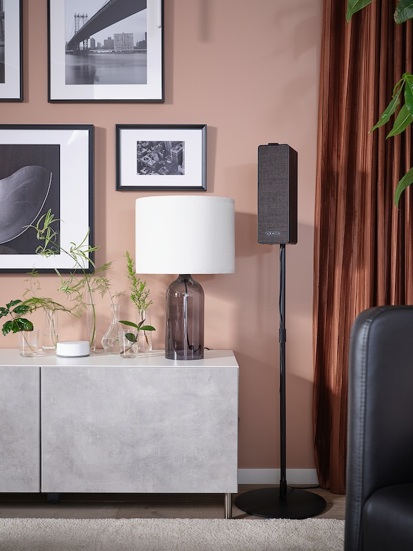 IKEA SYMFONISK bookshelf speaker floor stand Black, Ikea Ireland | 1408SROYF