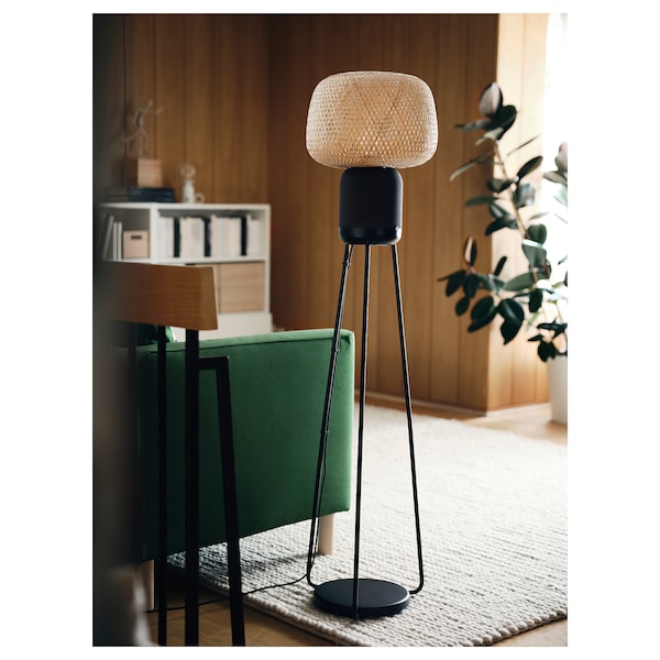 IKEA SYMFONISK floor lamp with WiFi Sonos speaker, bamboo/smart, Ikea Ireland | 6824IQFUH