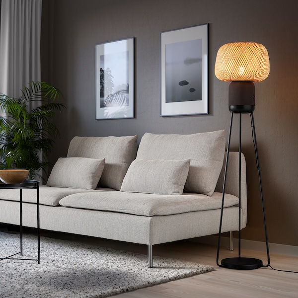 IKEA SYMFONISK floor lamp with WiFi Sonos speaker, bamboo/smart, Ikea Ireland | 6824IQFUH