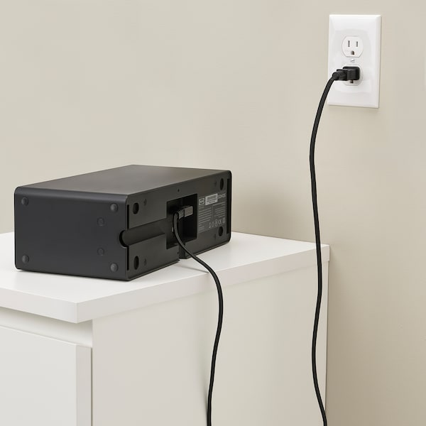 IKEA SYMFONISK power supply cord, textile/black, 11'6 in, Ikea Ireland | 2840WFOIP