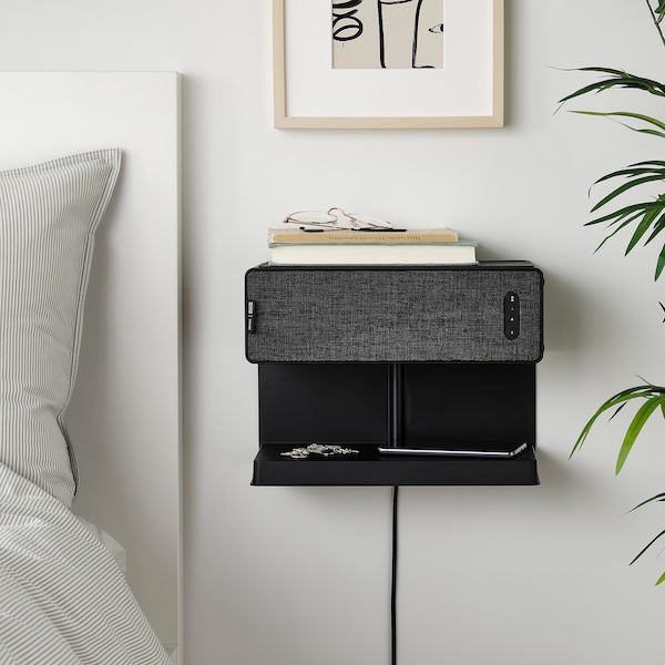 IKEA SYMFONISK shelf w wireless charger Black, Ikea Ireland | 6802NQHUA