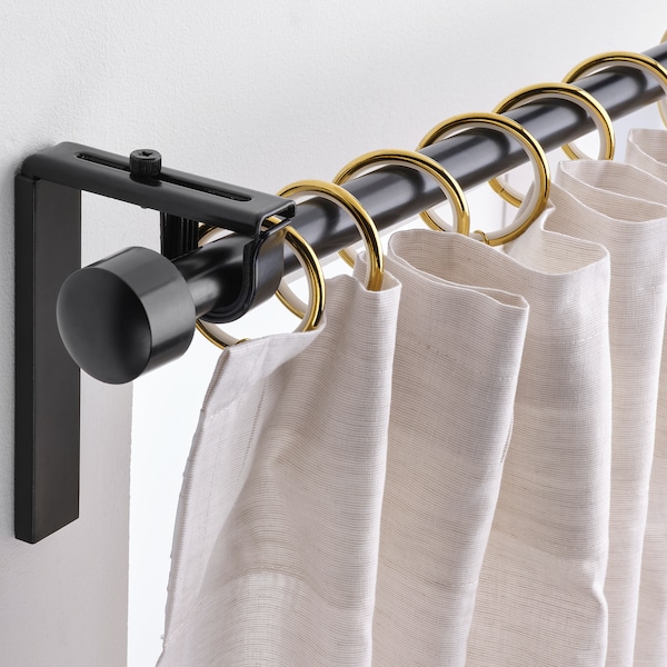 IKEA SYRLIG curtain ring with clip and hook, 1 1/2 in, 10 pack Brass Color, Ikea Ireland | 1975RIPZL
