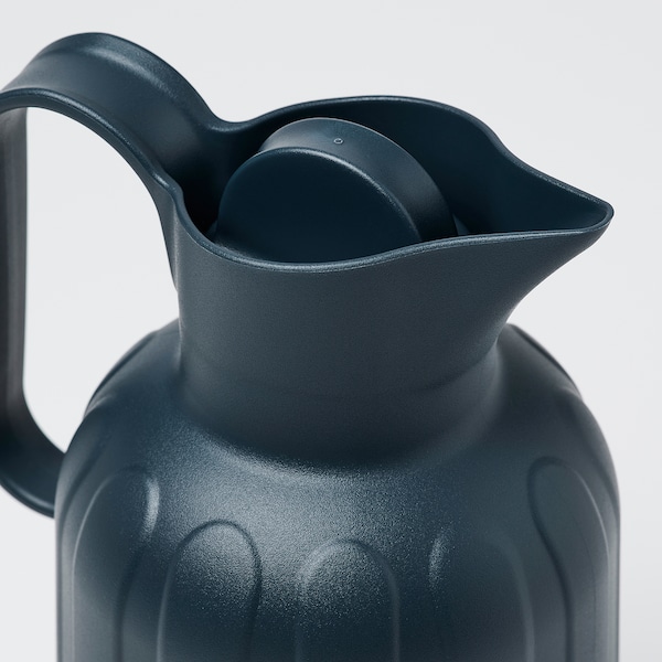 IKEA TAGGÖGA vacuum flask, 1.7 qt Black / Blue, Ikea Ireland | 8203HFOPG
