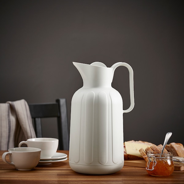 IKEA TAGGÖGA vacuum flask, 1.7 qt Off White, Ikea Ireland | 6942JGVXK