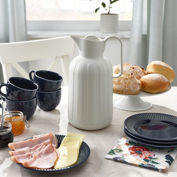 IKEA TAGGÖGA vacuum flask, 1.7 qt Off White, Ikea Ireland | 6942JGVXK