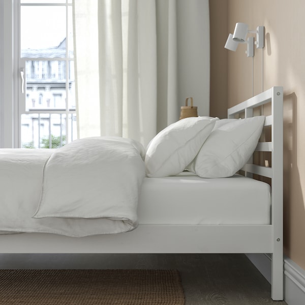 IKEA TARVA bed frame, Queen White Stained / Luröy, Ikea Ireland | 7891OBAHE