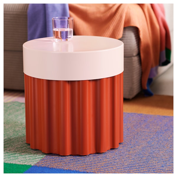 IKEA TESAMMANS side table, red-brown/pink, 14 5/8x14 5/8 in, Ikea Ireland | 6735ZQAKN