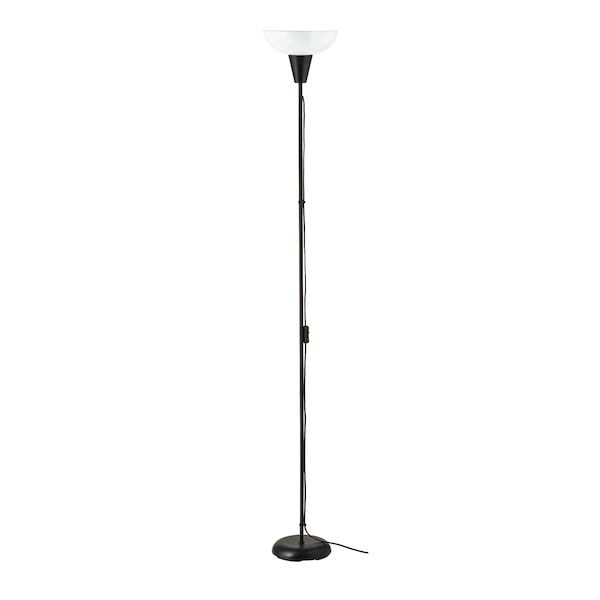 IKEA TÅGARP floor uplighter with light bulb, black/white, Ikea Ireland | 7860YJPKU