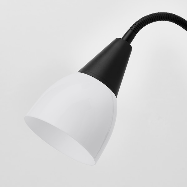 IKEA TÅGARP floor uplt/read lamp w light bulb, black/white, Ikea Ireland | 0483LOPMI