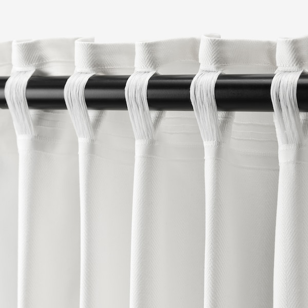 IKEA TIBAST Curtains, 1 pair, white, 57x98 in, Ikea Ireland | 9450ZEWOR