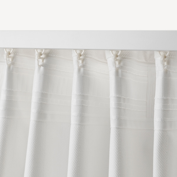 IKEA TIBAST Curtains, 1 pair, white, 57x98 in, Ikea Ireland | 9450ZEWOR