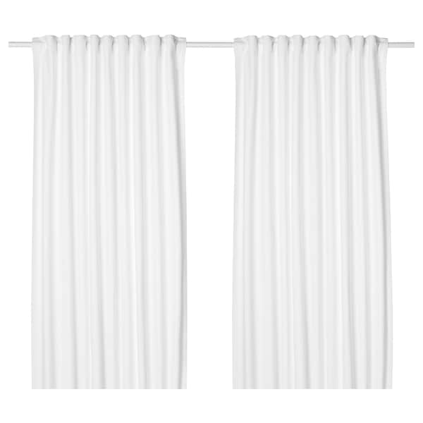 IKEA TIBAST Curtains, 1 pair, white, 57x98 in, Ikea Ireland | 9450ZEWOR