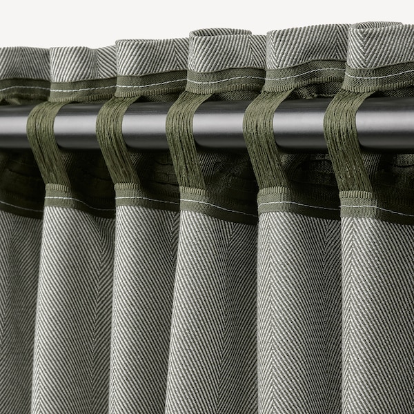 IKEA TIBAST room darkening curtains, 1 pair, 57x98 in Dark Green, Ikea Ireland | 2490LWIUA