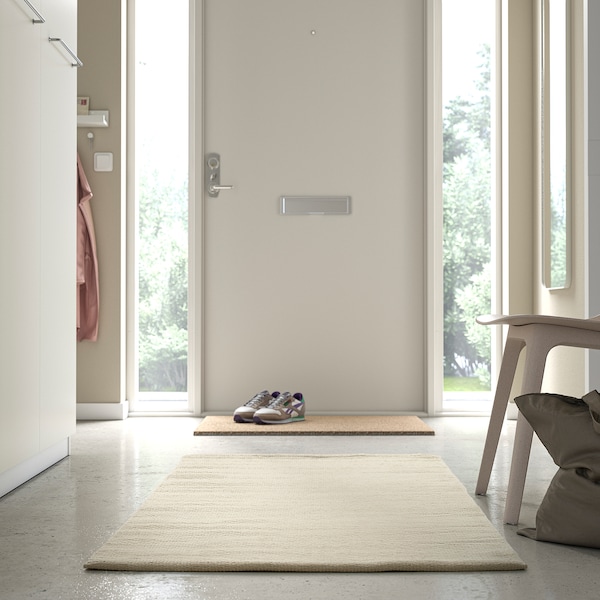 IKEA TIDTABELL rug, flatwoven, beige, 2'7 inx4'11 in, Ikea Ireland | 3721HJXZO