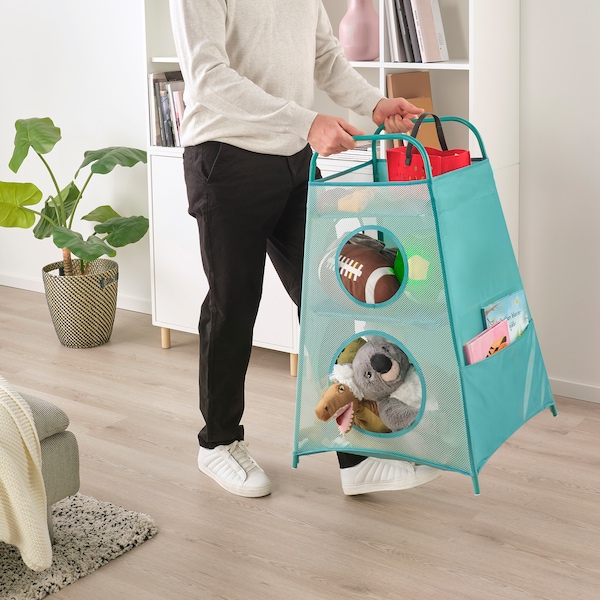 IKEA TIGERFINK storage with compartments, turquoise, Ikea Ireland | 9765UAMSD
