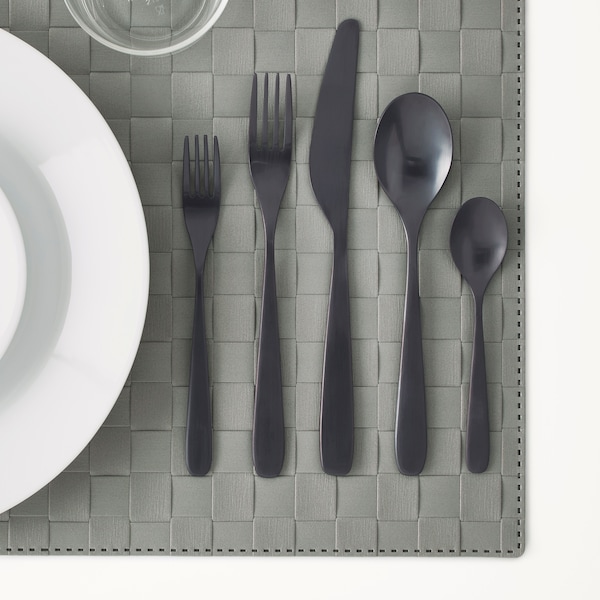 IKEA TILLAGD 20-piece flatware set Black, Ikea Ireland | 1023MHENZ