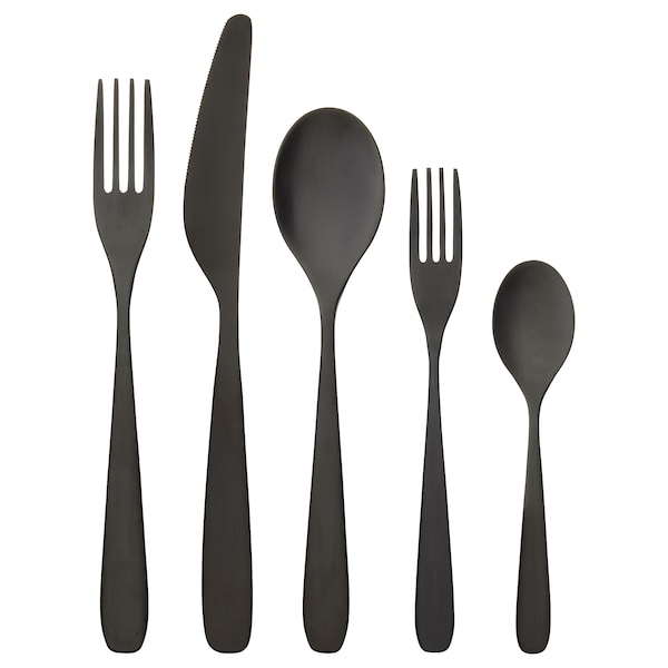IKEA TILLAGD 20-piece flatware set Black, Ikea Ireland | 1023MHENZ