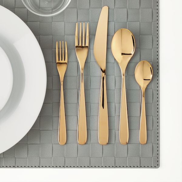 IKEA TILLAGD 20-piece flatware set Brass Color, Ikea Ireland | 7456FEBGP