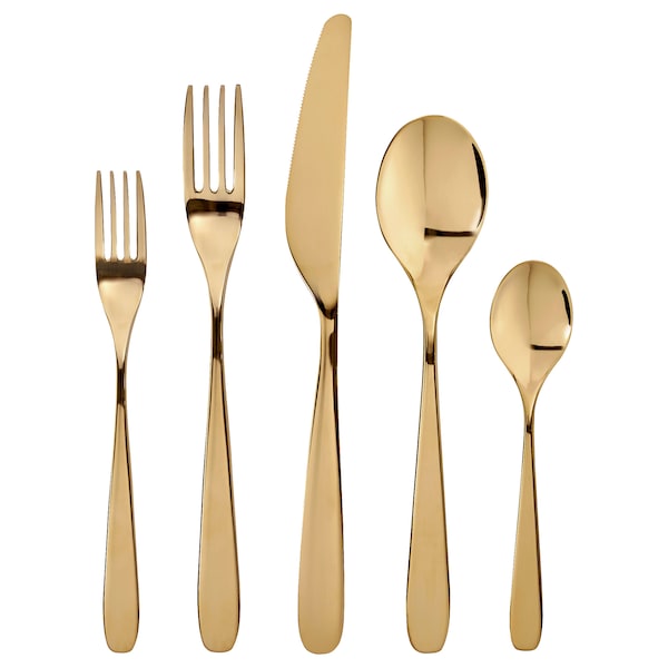 IKEA TILLAGD 20-piece flatware set Brass Color, Ikea Ireland | 7456FEBGP