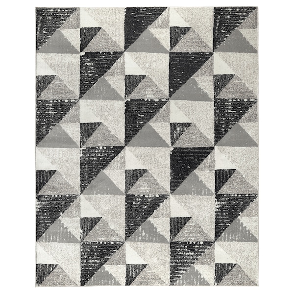 IKEA TILLFART rug, low pile, triangle/gray, 7\'10 inx9\'10 in, Ikea Ireland | 4768NCTJH