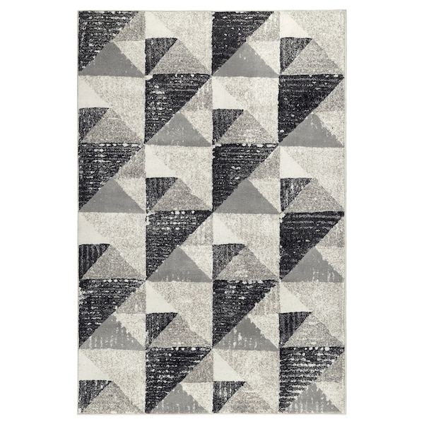 IKEA TILLFART rug, low pile, triangle/gray, 5\'3 inx7\'7 in, Ikea Ireland | 9576YJCSQ